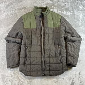 Nomad Green Black Slim Puffer Jacket Coat Men's Size Small B39 stain no zipper